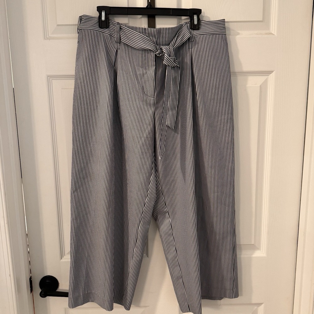 90s Y2K Blue Pinstipe Dress Pants Goth Business Casual Women‎ Size 14 Corpcore